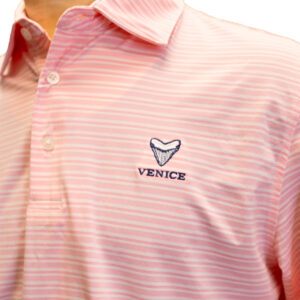 Product image for Venice Pink Striped Southern Tide Polo