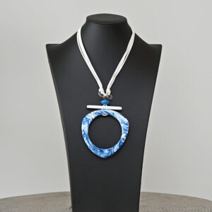 Product image for Blue & White Swirl Necklace