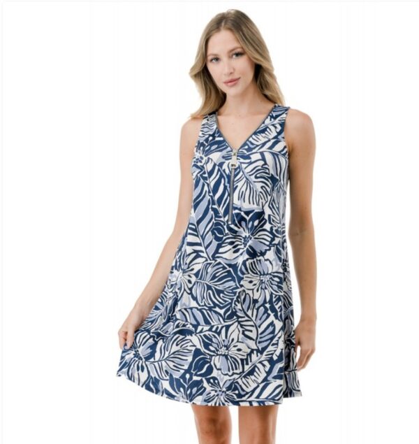 Product image for Tropical Leaves Zipper Dress