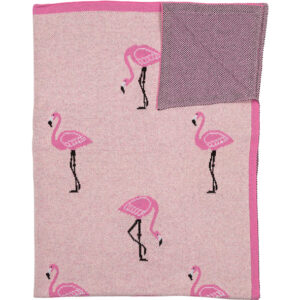 Product image for Organic Cotton Baby Blanket Flamingos