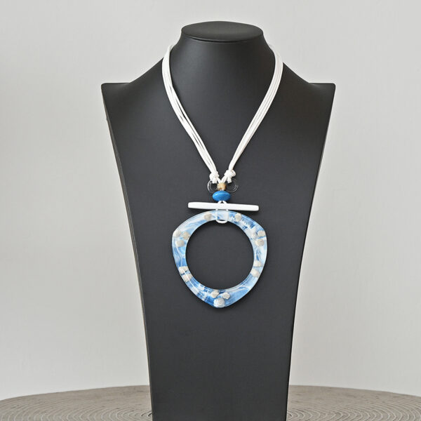 Product image for Blue & White Swirl Necklace
