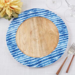 Product image for Blue Striped (s/4) Charger