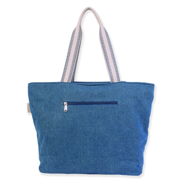 Product image for Denim Scallop Shoulder Tote