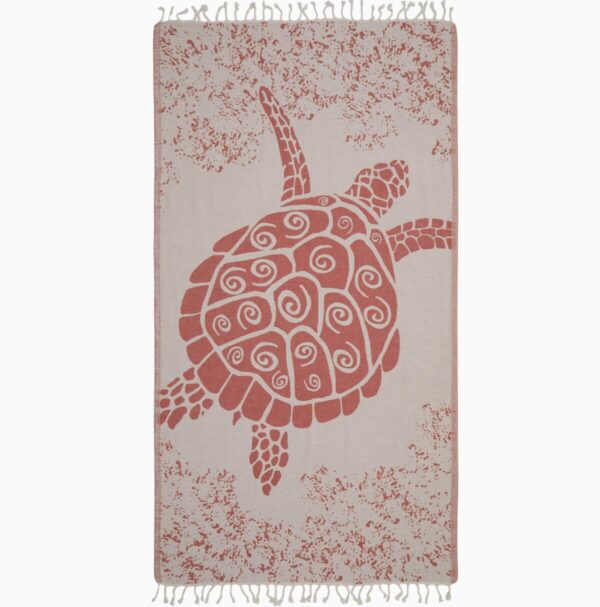 Product image for Cotton Beach/Pool Towel : Coral Turtle