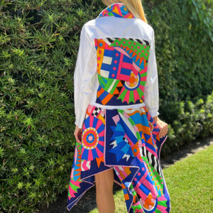 Product image for Silk Scarf Dress – Blue Pucci