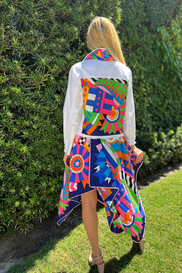 Product image for Silk Scarf Dress – Blue Pucci