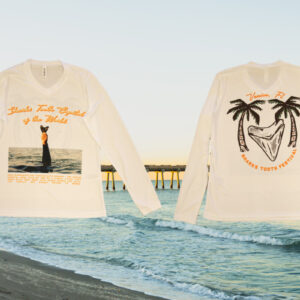 Product image for 2025 Official Women’s Long Sleeve Venice Sharks Tooth Festival Shirt