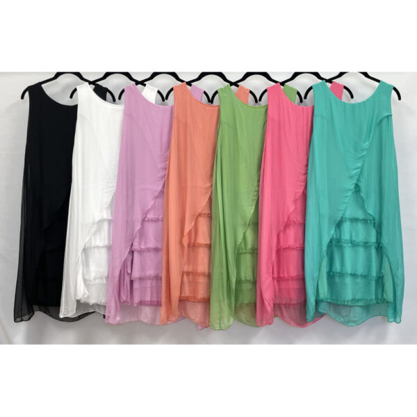 Product image for Sleeveless Layered Silk Dress