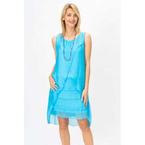 Product image for Sleeveless Layered Silk Dress