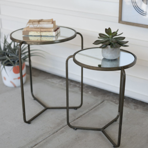 Product image for Mirrored Side Tables S/2