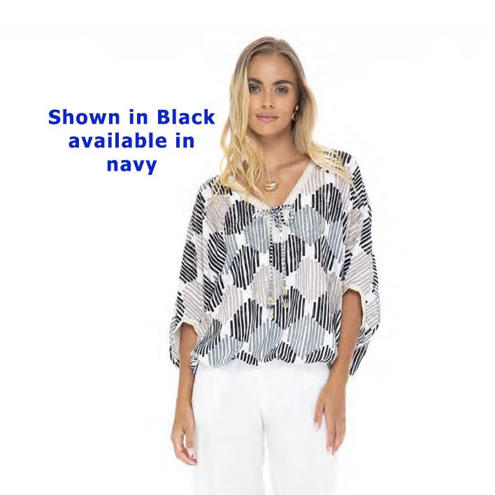 Product image for Mosaic Miami Top Navy – SKEMO